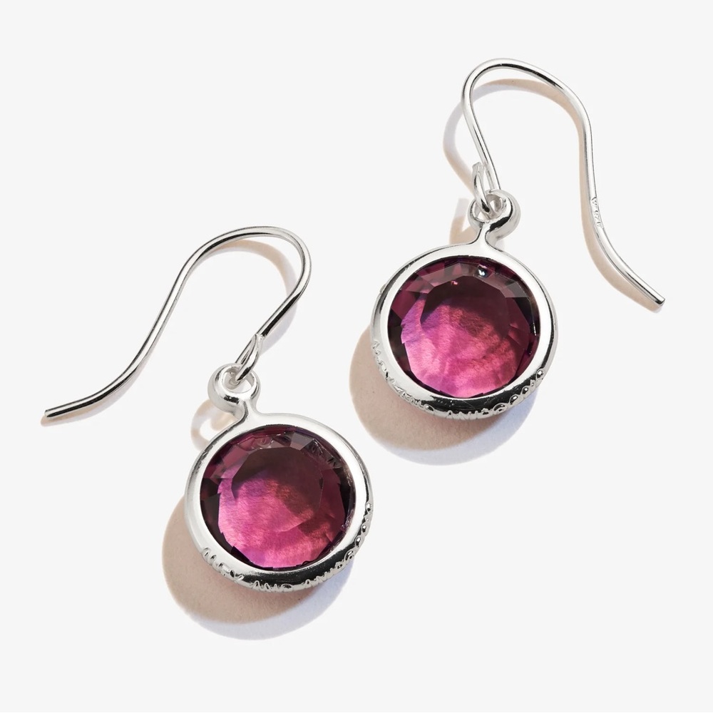 Alex and Ani Swarovski Amethyst Earrings